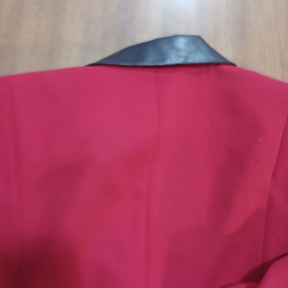 Milano Red blazer with tunic Size 16 Button Red Festive Cleavage Cover - Picture 10 of 12